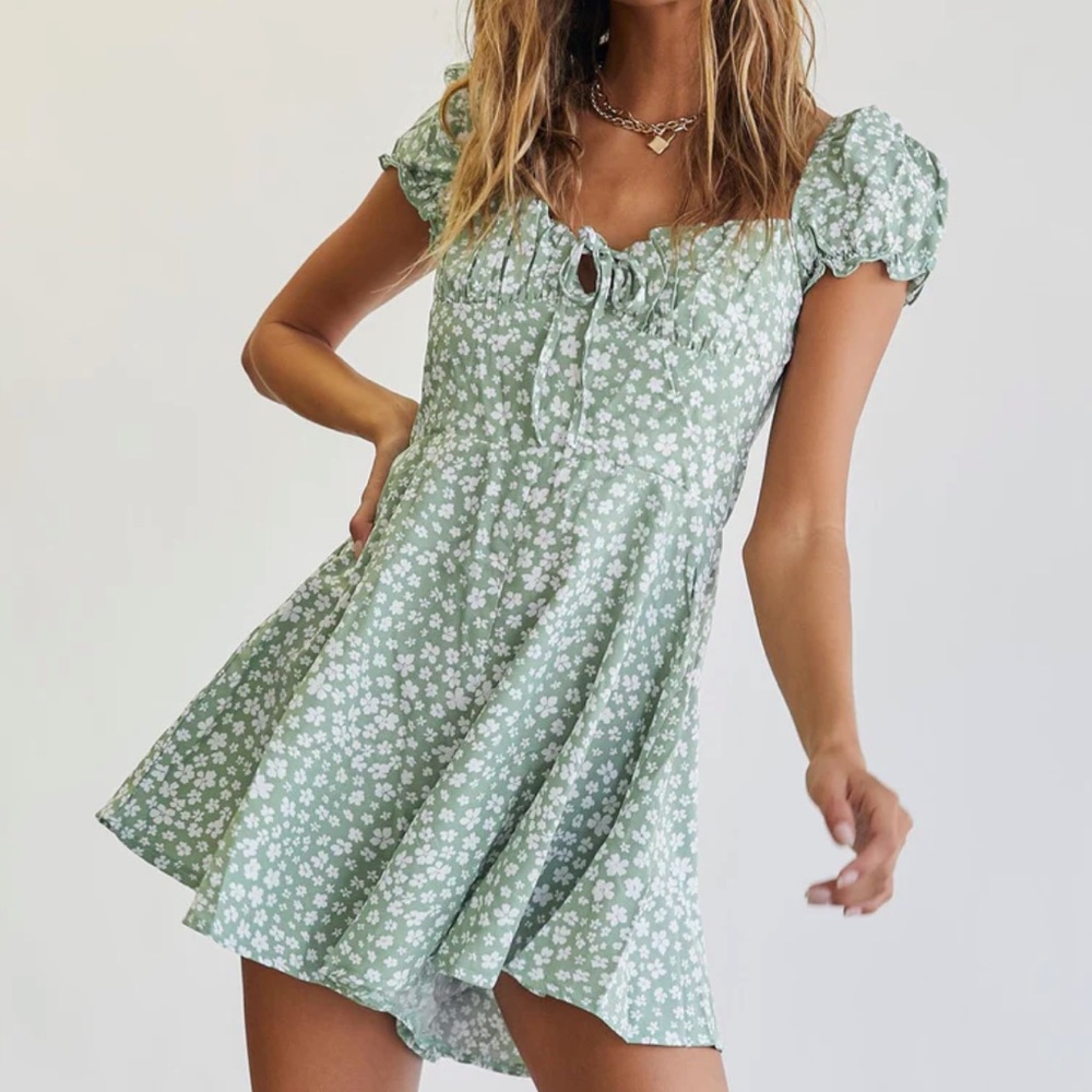 Princess Polly Green Floral Jumpsuit